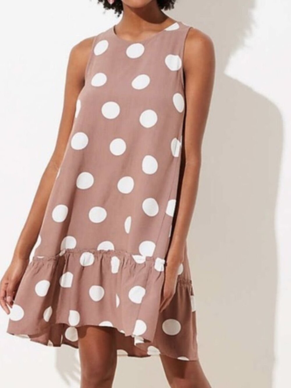 LOFT Polka Dot Sleeveless Dress